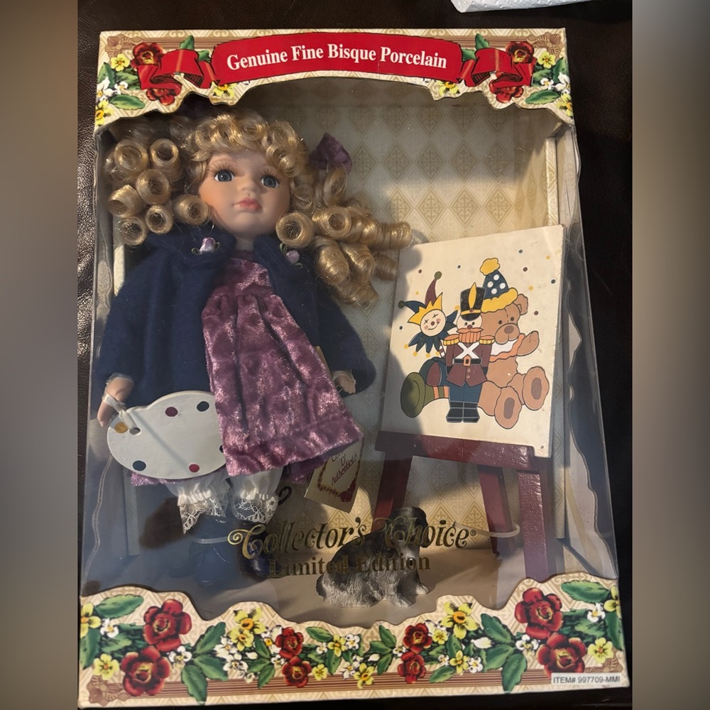 Collector's Choice Genuine Fine Bisque Porcelain Doll NEW in Box w/COA Painter